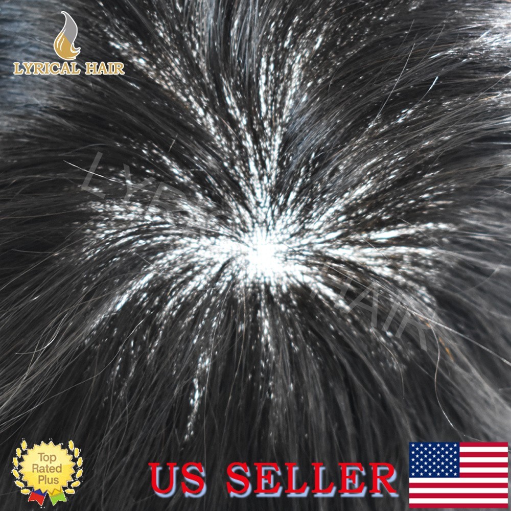 Lyrical Hair Mens Toupee French Lace Front Human Hair Bleach Natural Hairpiece
