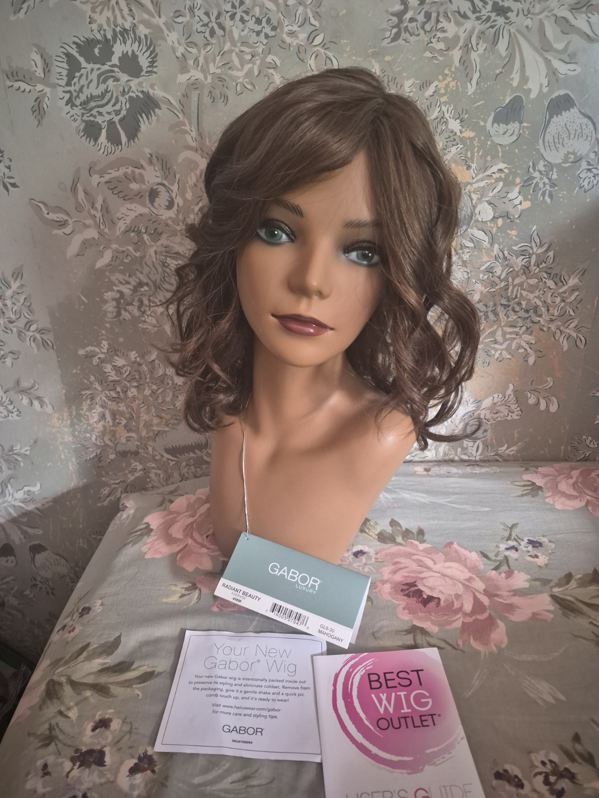 Gabor Radiant Beauty Lace Front Curly Synthetic Wig GL6-30 Mahogany Medium