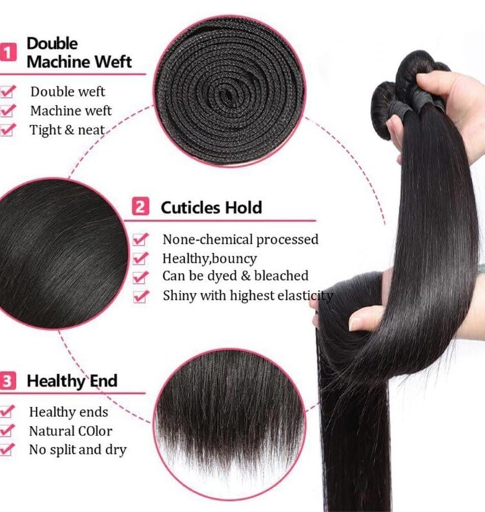 10A Human Hair 16 18 20 22 In Brazilian Virgin Human Hair Bundle With Frontal