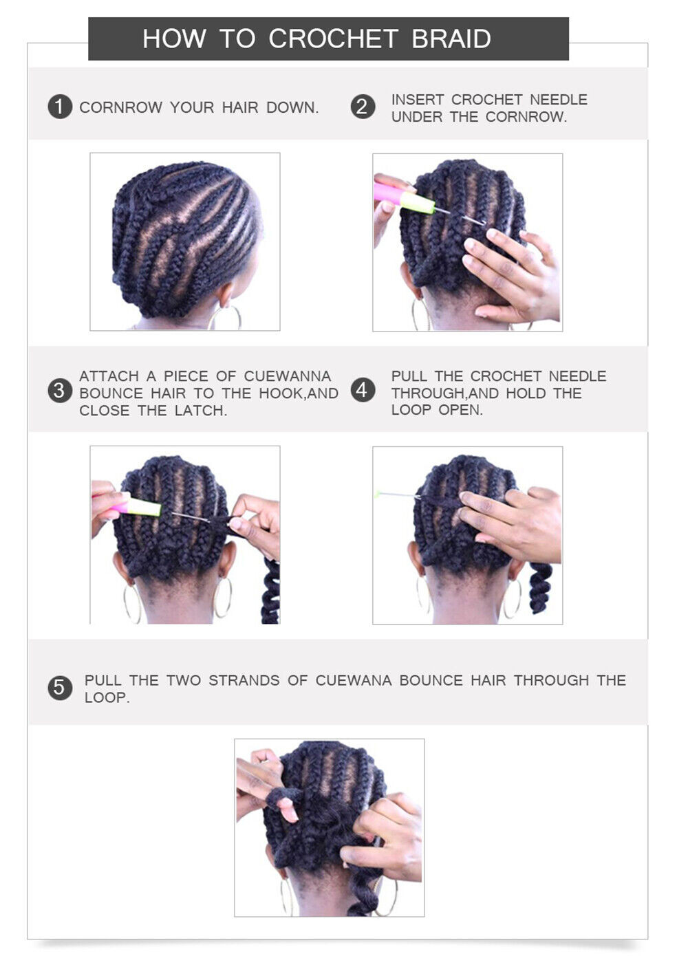 8″ 12″ Curly Water Wave Crochet Braids Pre-looped Twist Braiding Hair Extensions