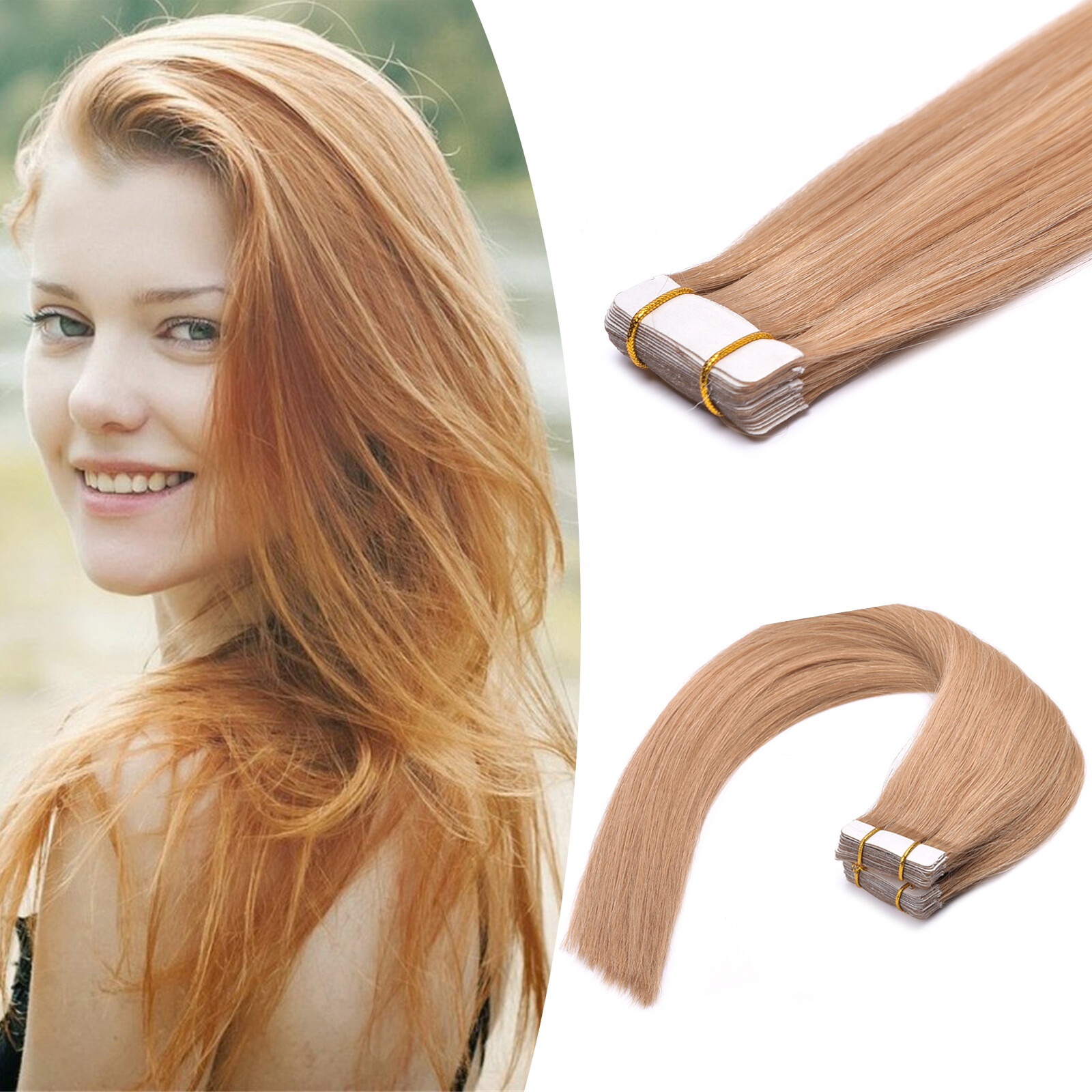 Invisible Tape in Skin Wefts Remy Human Hair Extensions Premium Hair 16-26inch