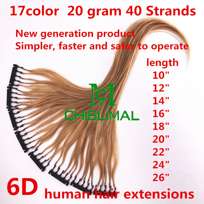 5Strands/row 20g Remy hair New 6D Human Hair Extensions Prebonded dark blonde