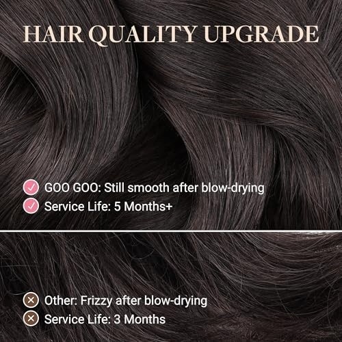 GOO GOO Tape in Hair Extensions Human Hair, 2 Dark Brown, 20inch 50g 20pcs