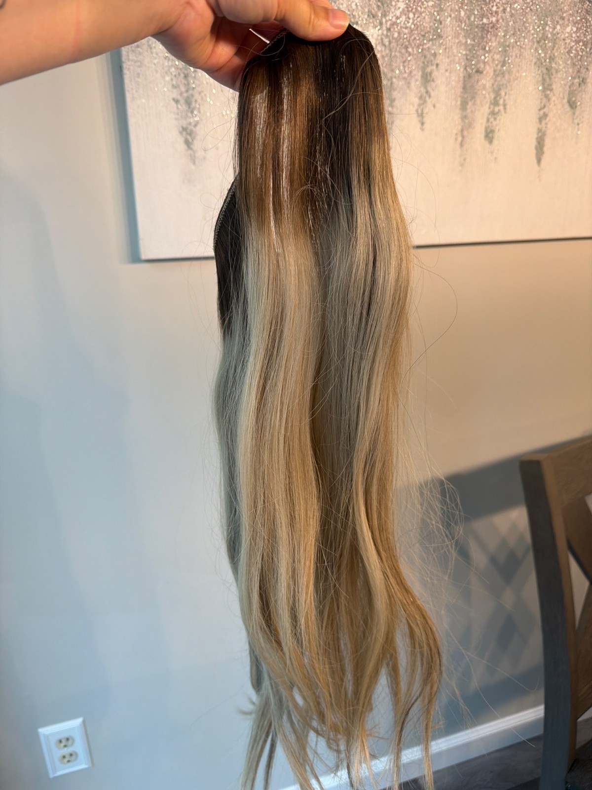 Bellami Professional Infinity Weft Ash Blonde #60 Human Hair Extensions, 22″ 85g