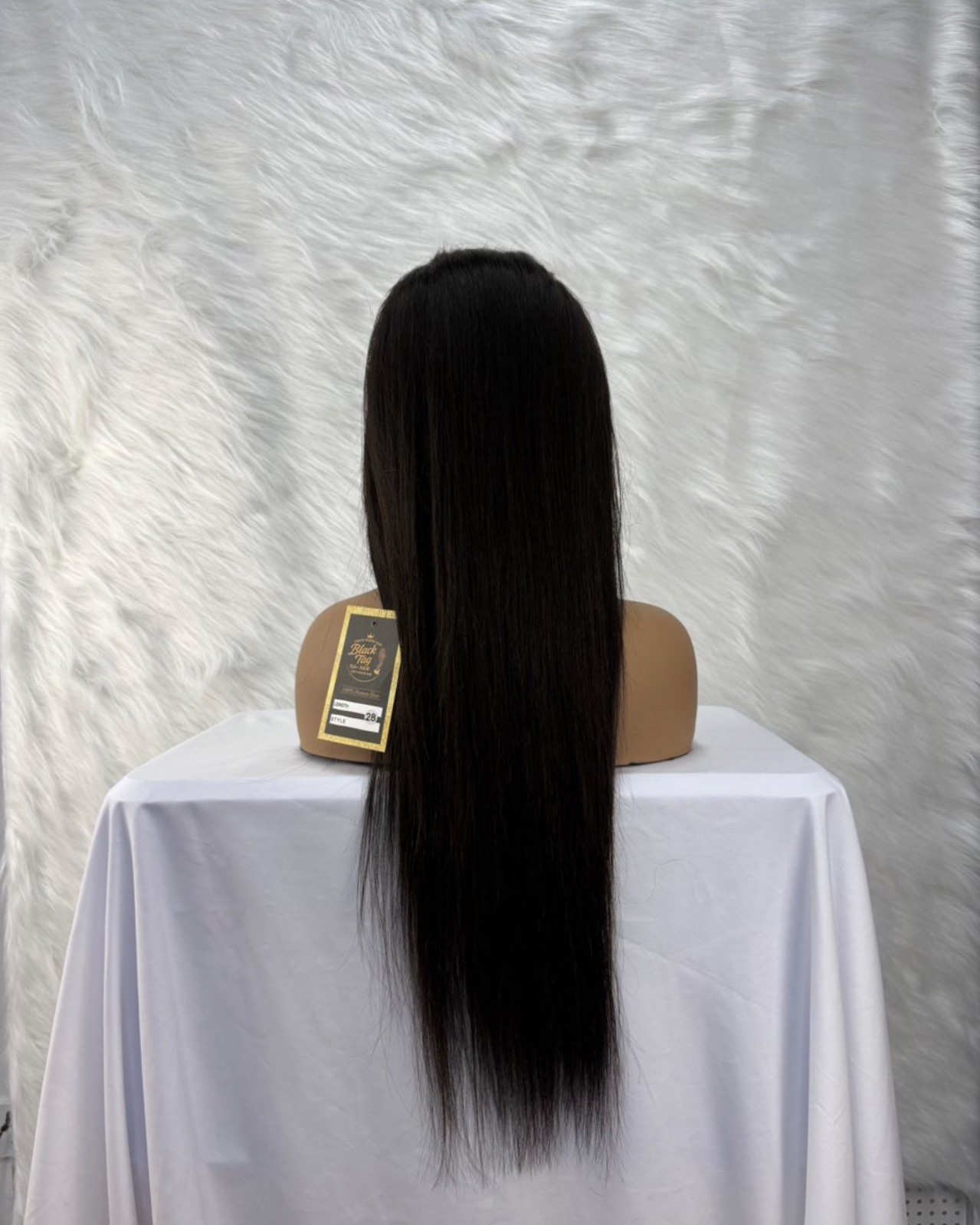 100% Human Hair Wigs straight 13×6 Lace Frontal 28” Natural 200%d