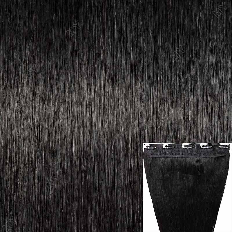 One Piece 5Clips In Remy Real 100% Human Hair Extensions 1/2Full Head Set USF