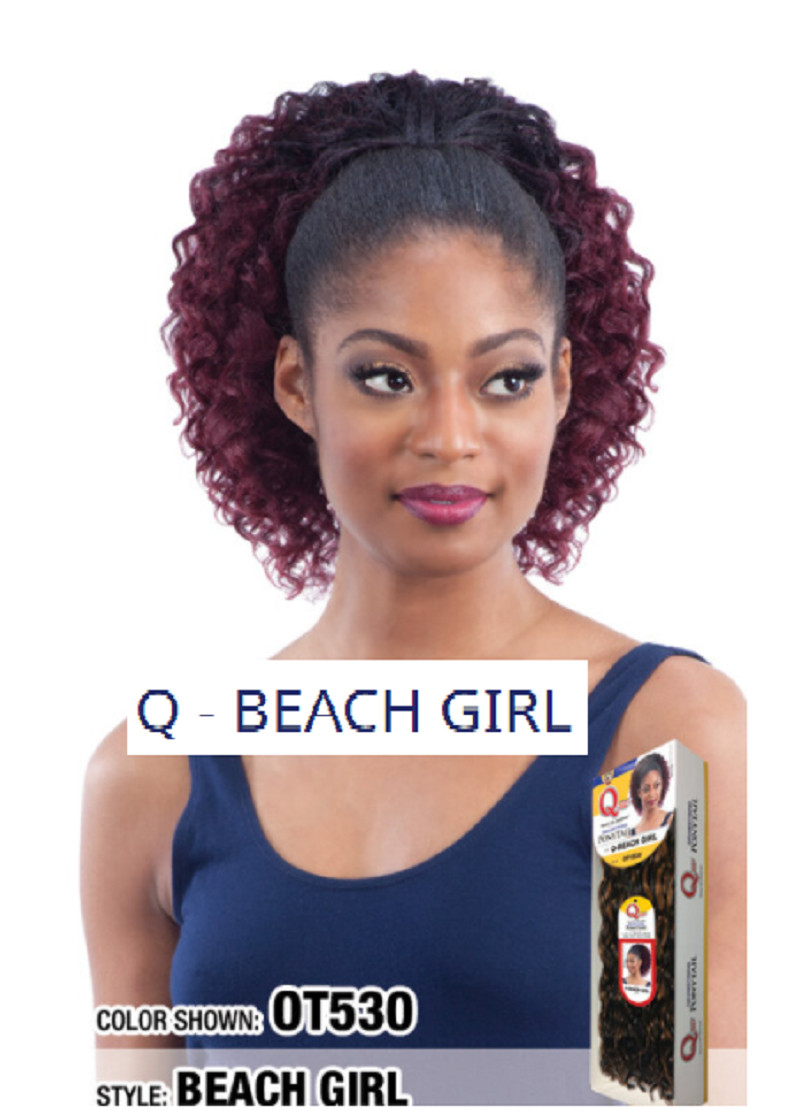 SHAKE N GO MILKY WAY FREETRESS DRAWSTRING PONYTAIL QUE BEACH GIRL CURLY STYLE