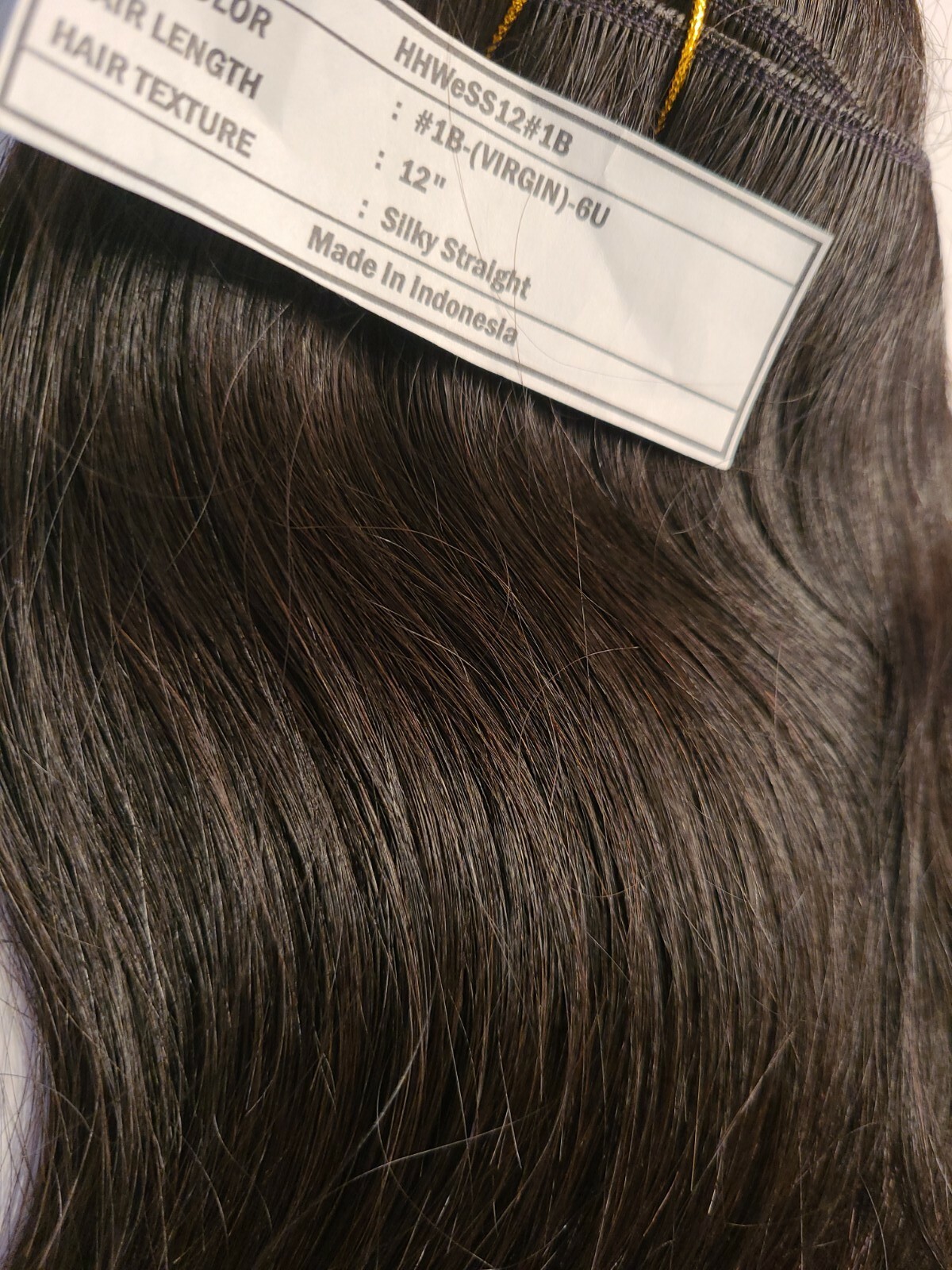 Human Hair #1B-(VIRGIN) 12″ Wig Sew In Bundle Made In INDONESIA