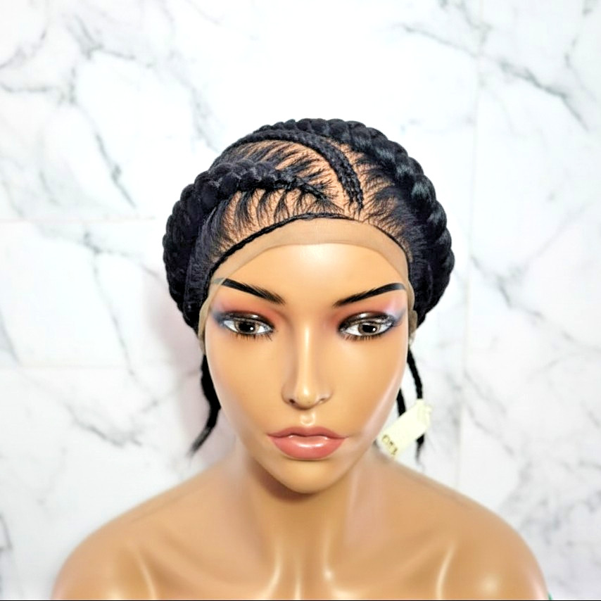 Braided Wig. Large Cornrow Braids. Full Lace with baby hair