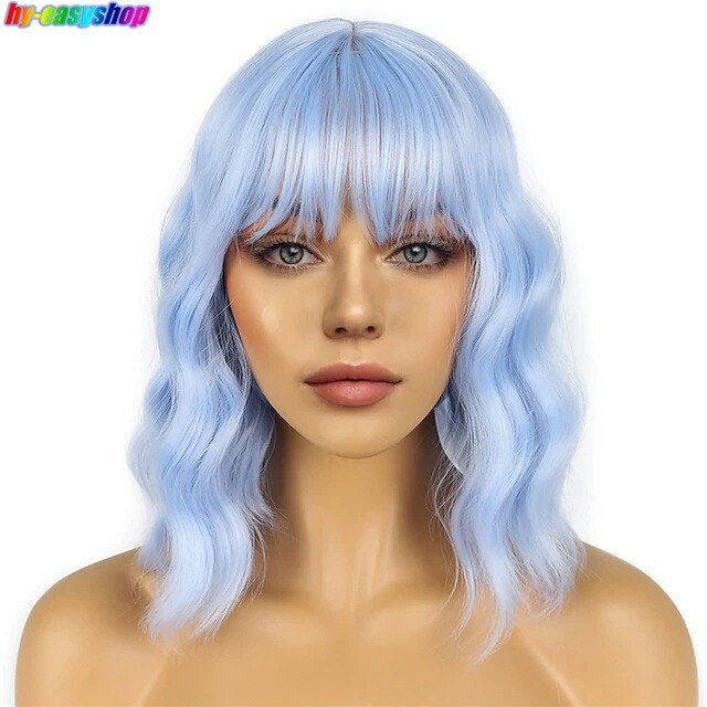 13 Colors Wigs Short Wave Curly Synthetic Hair For Women Party Cosplay Costume