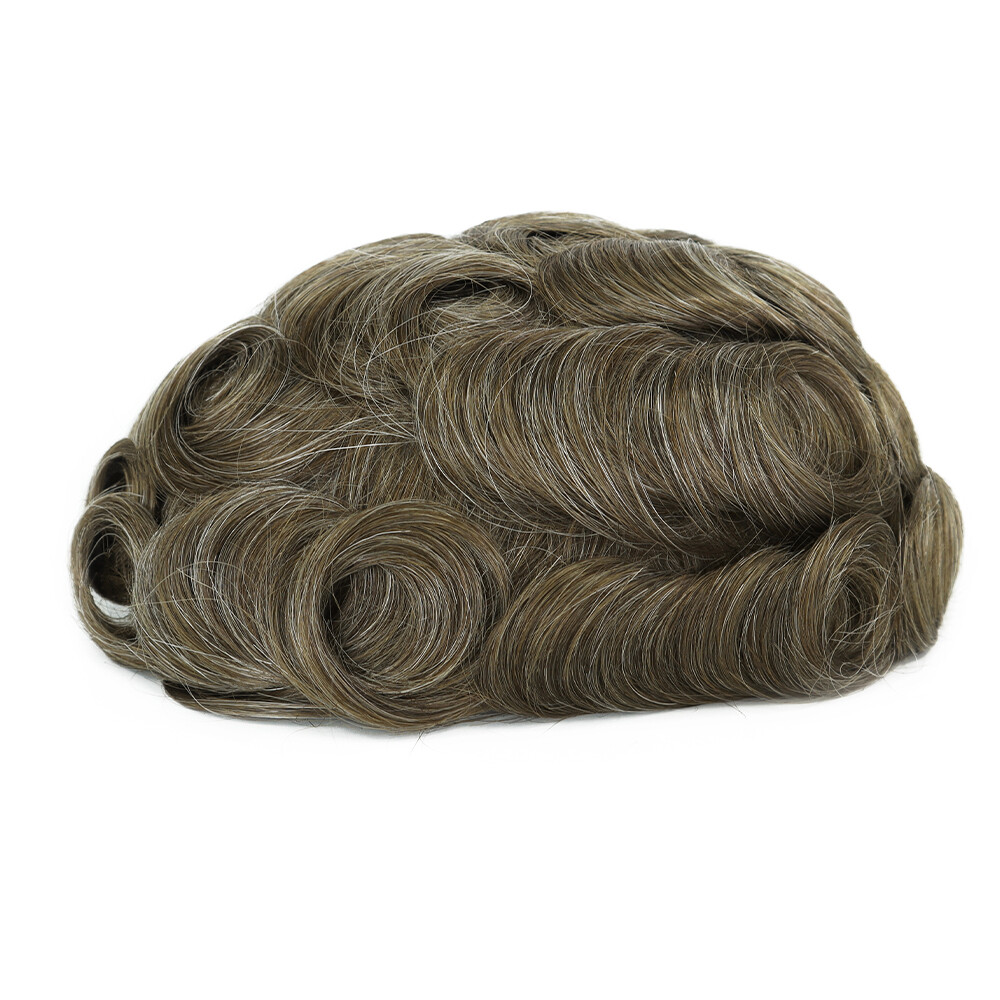 Toupee Mens Human Hair Ultra Thin Skin 0.05mm Hairpieces System Replecement Wigs