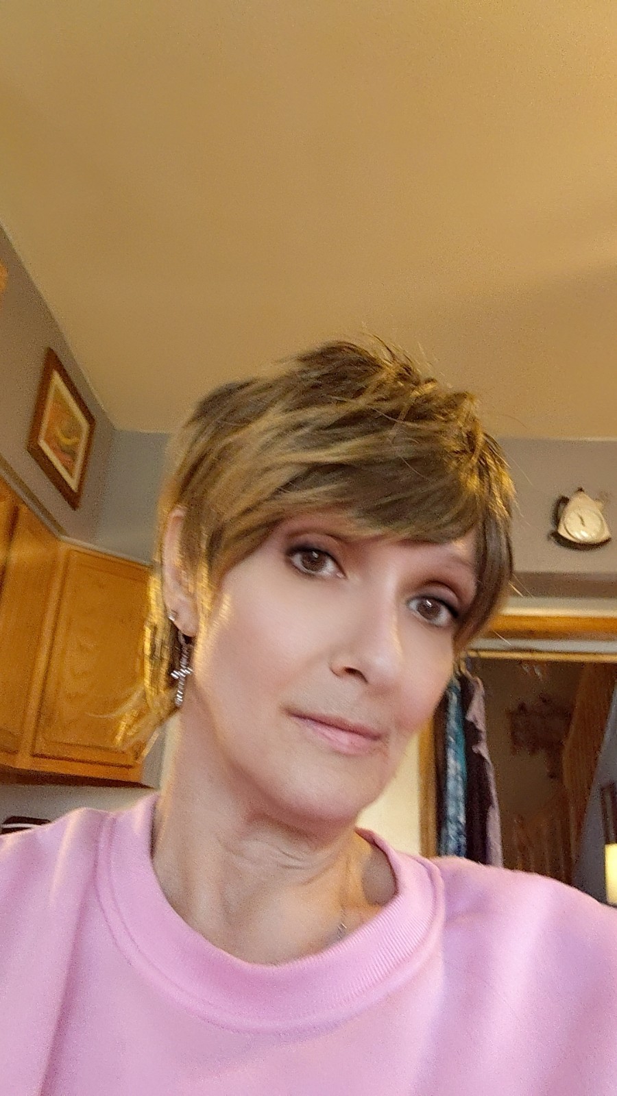 wig blond light brown mix pixie straight texture for women adult