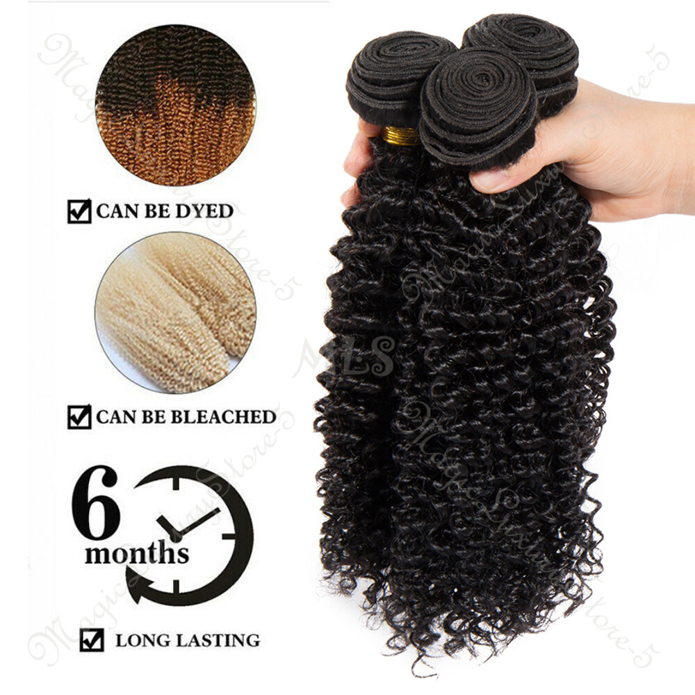 8A Brazilian Virgin Human Hair Straight/Body/Deep/Curly Wave Extensions 3Bundles