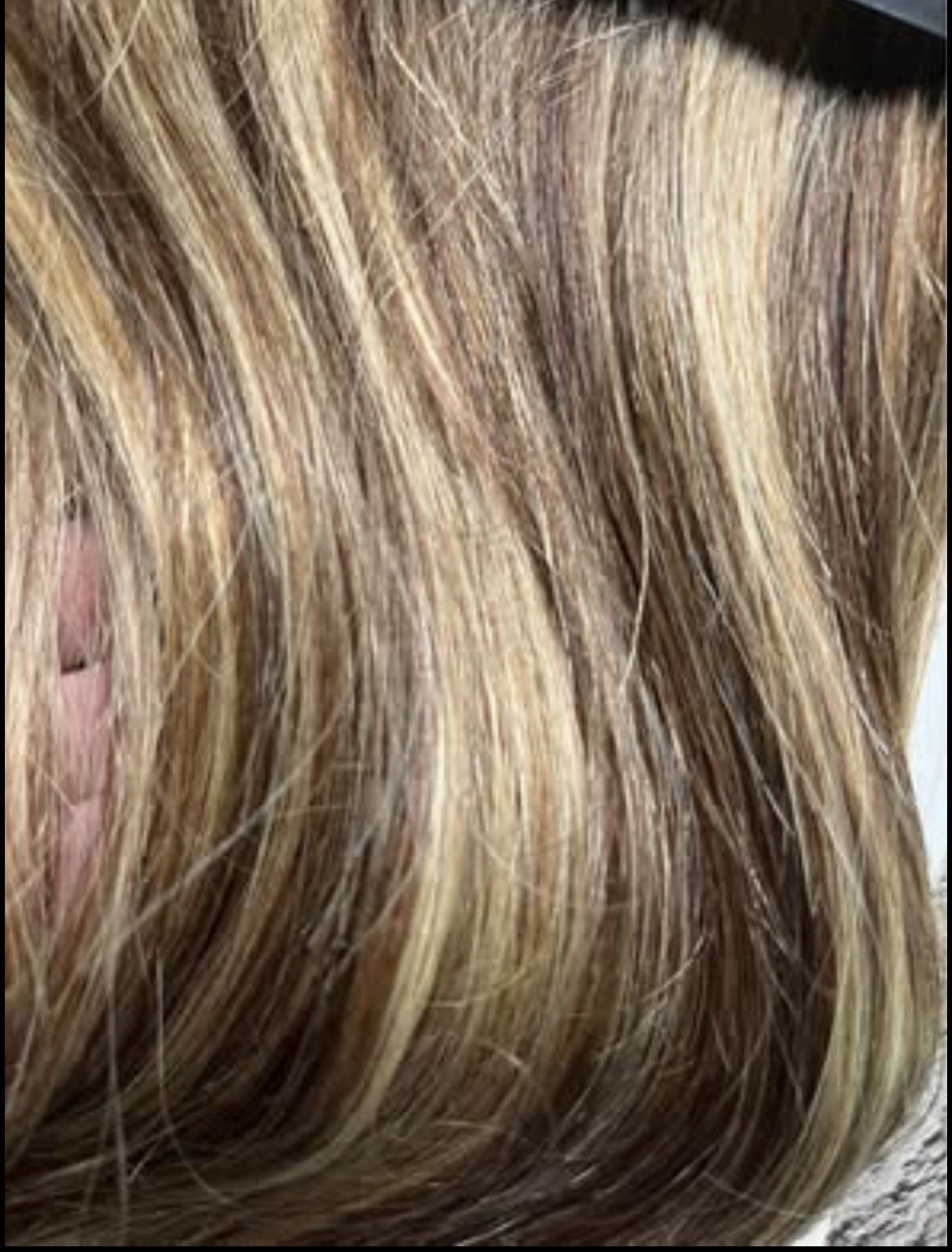 Clip in 20” HUMAN HAIR extensions brown to dark blonde- NEW