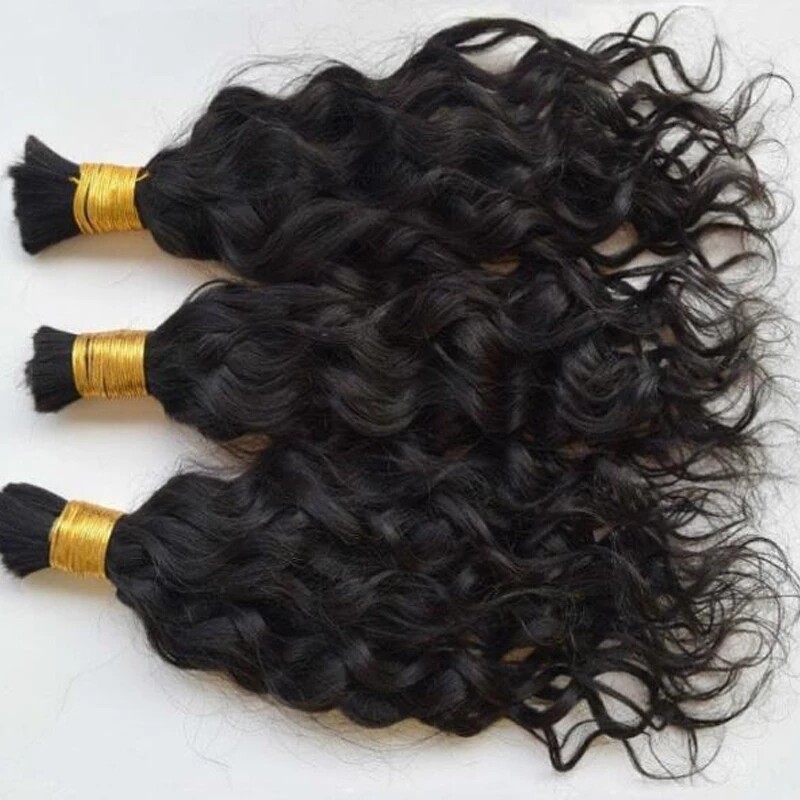 Short Loose Wave Human Hair Bulk Remy Brazilian Bulk Hair For Braiding 1pcs