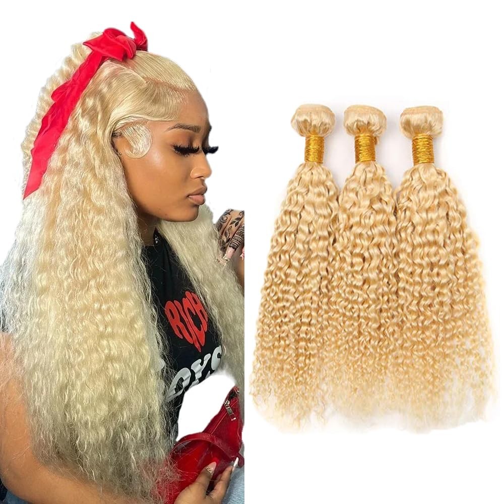 Freiuoke Blonde Bundle 613 Wet And Wavy Bundles 8A Brazilian Virgin Hair 3