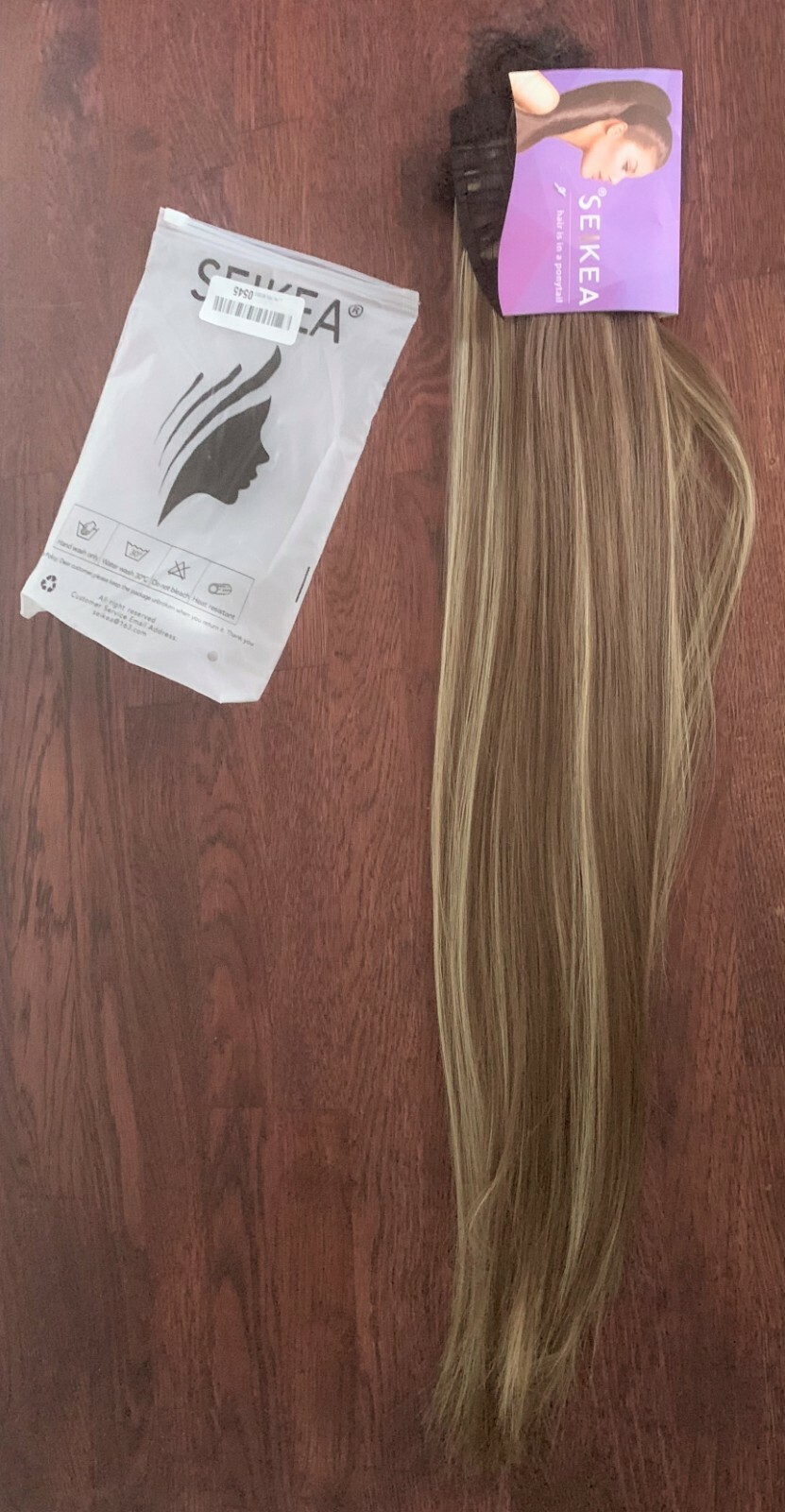 SEIKEA Clip in Ponytail Extension Wrap Around Long Straight Hair 28MST58 F10/22