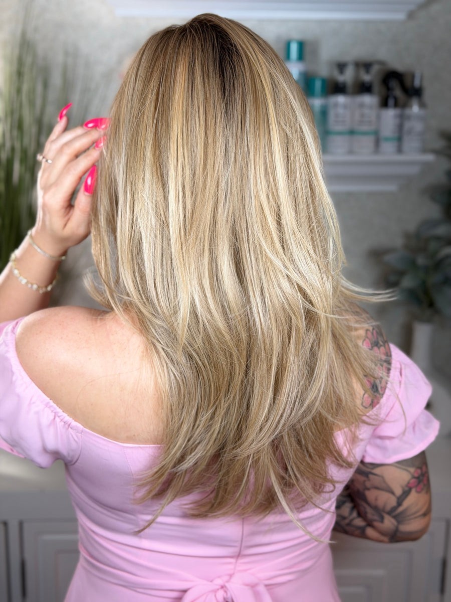 Styles By Soma Everyday Elegance Long Layered Wig Sunlit Beige Blonde New