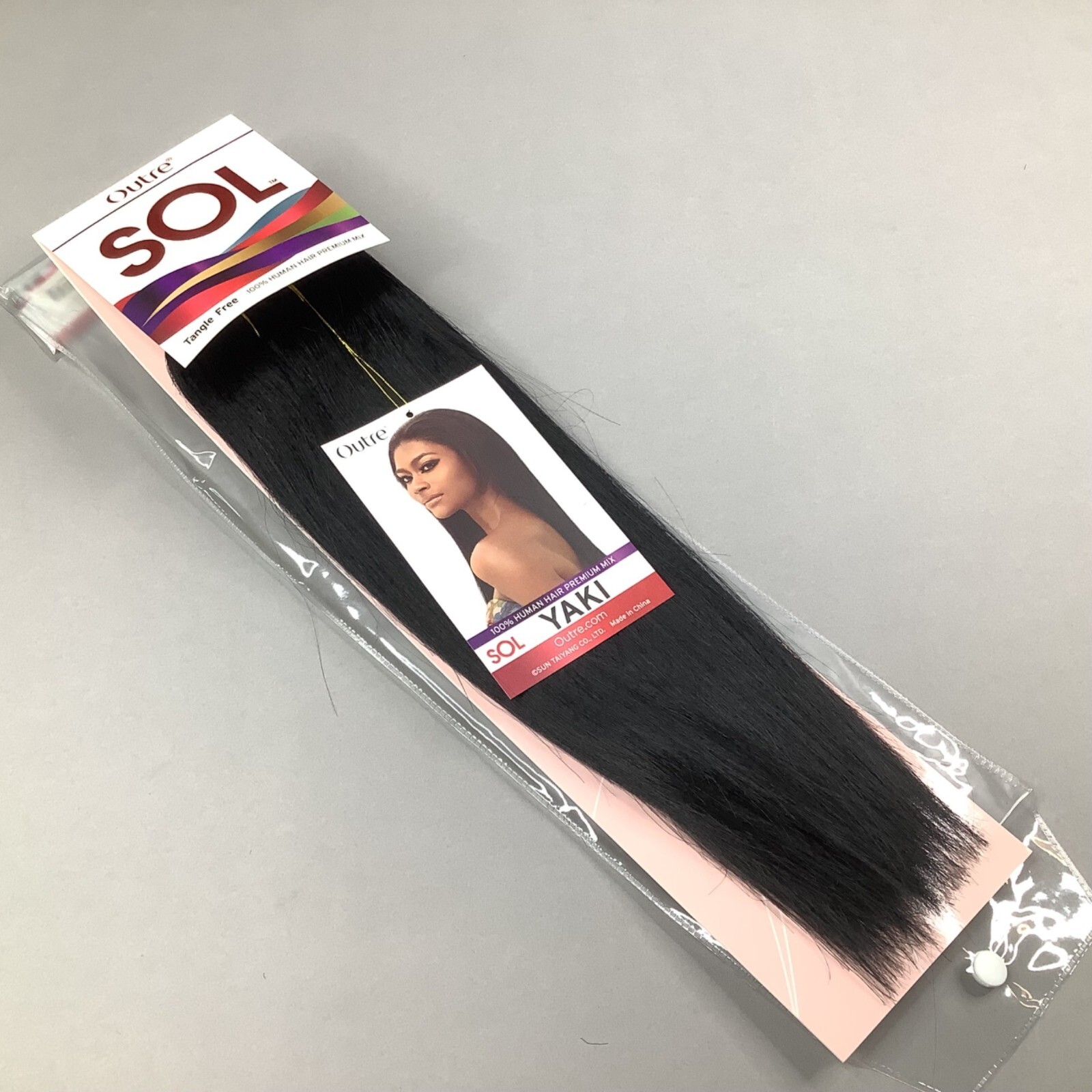 12” SOL Straight Color #1 Jet Black Blended Hair Extensions Track by Outre
