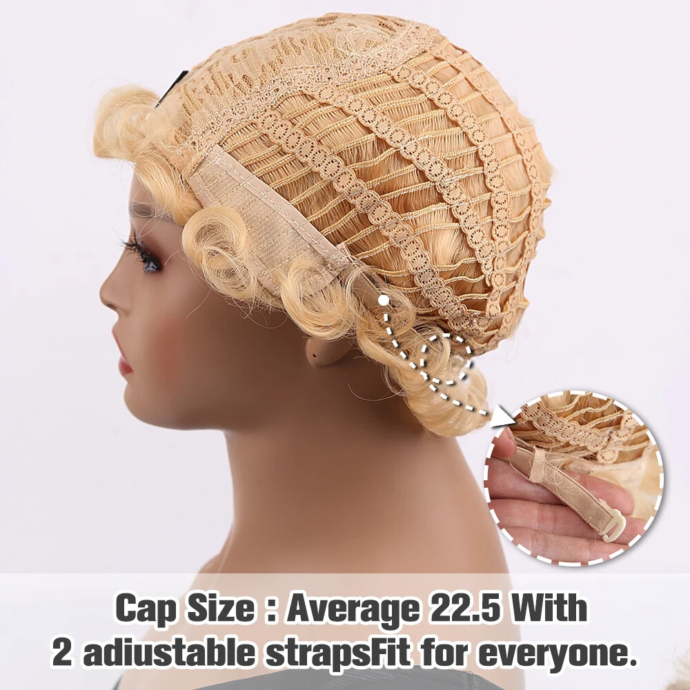 Retro Vintage Finger Wave Wigs for Lady Women Mommy 1920’s Party Wig Cosplay Wig
