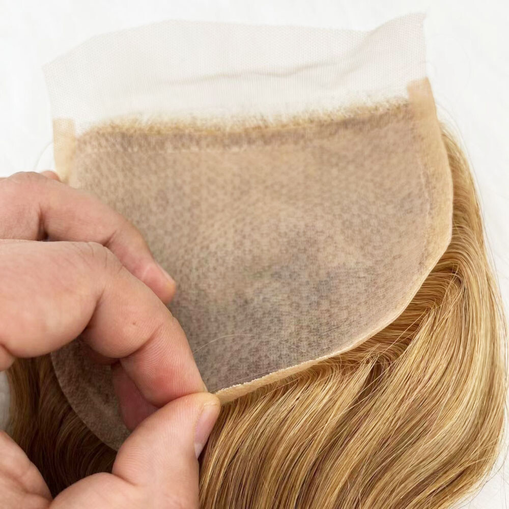 5″x5″ Honey Blonde Silk Base Lace Closure Human Hair Skin Top Closure Body Wave