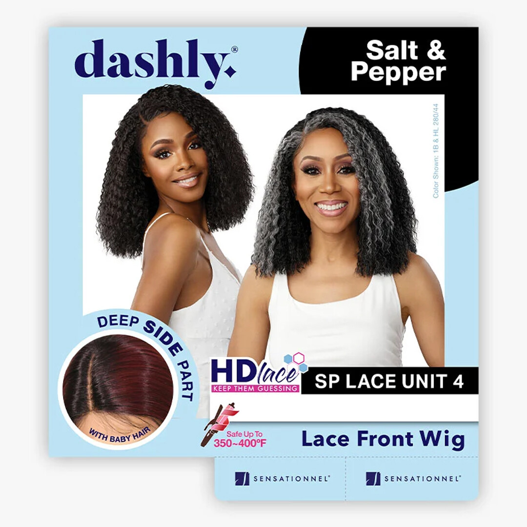 Sensationnel Synthetic Dashly Salt & Pepper Hd Lace Front Wig – Sp Lace Unit 4