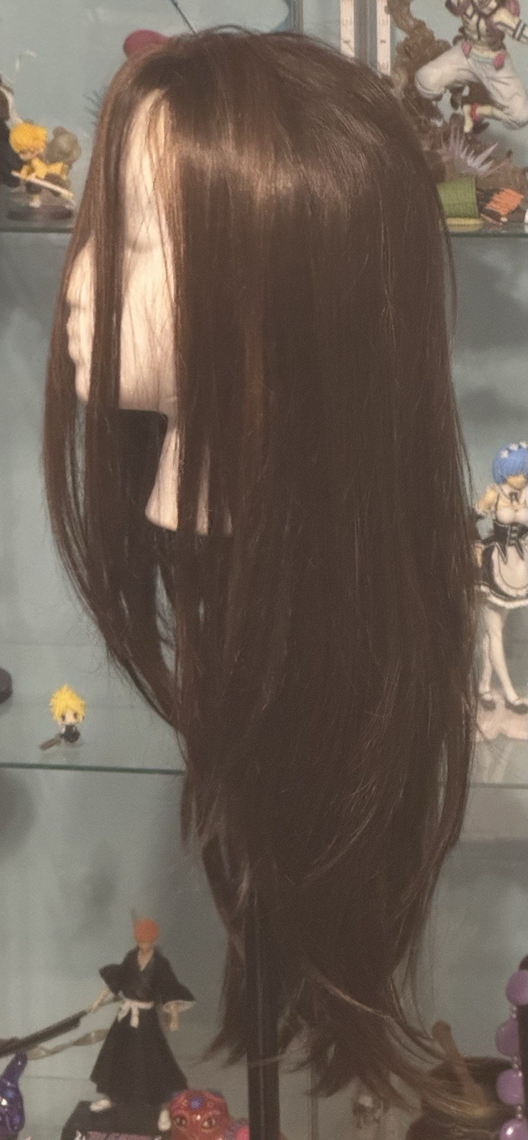 West Bay Straight Brown Brunette w/ Front Highlights 20” Lace Front Wig C Part