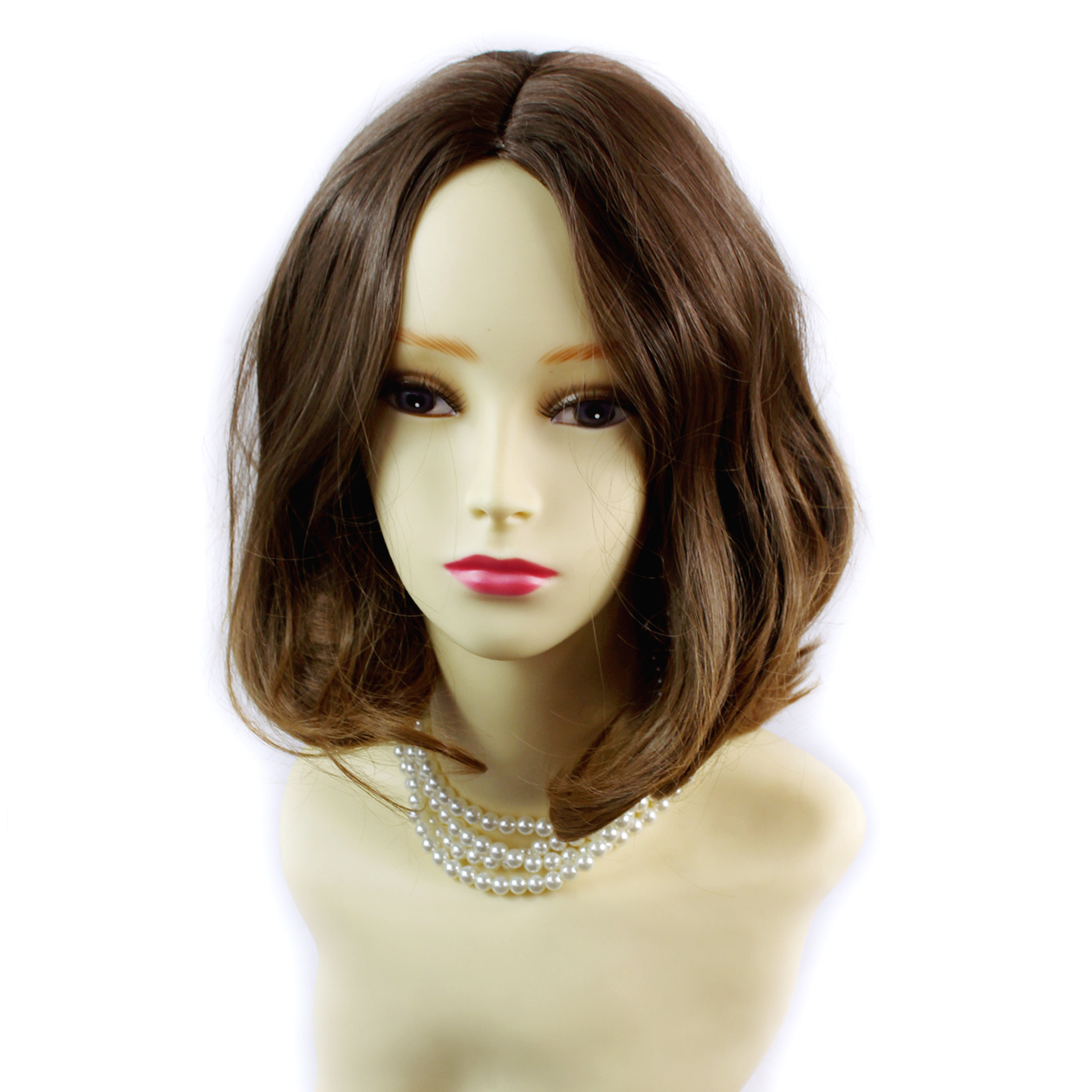 Wiwigs ® Lovely Medium Bob Style Wigs Red Grey Blue Brown Dip-Dye Ombre Hair