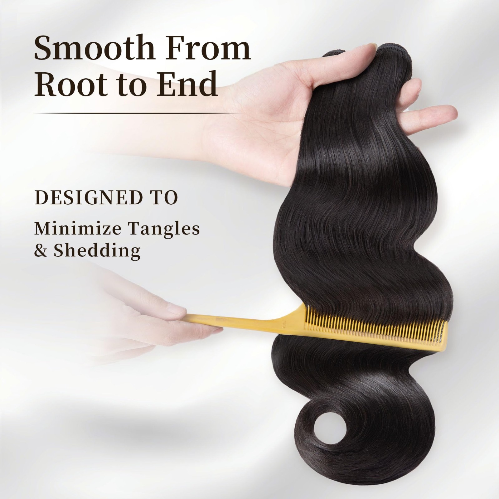 Body Wave Real Human Hair Bundles 18 20 22 Inch, Double Drawn, Sew-In Extensions