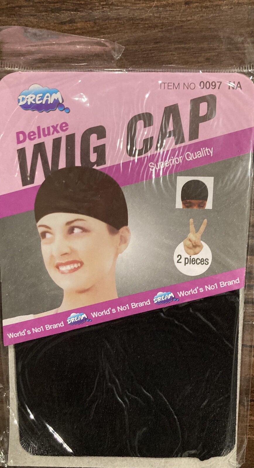 DREAM Deluxe Wig Cap 2 pc Item Number 0097 NA Black One Size Fits All