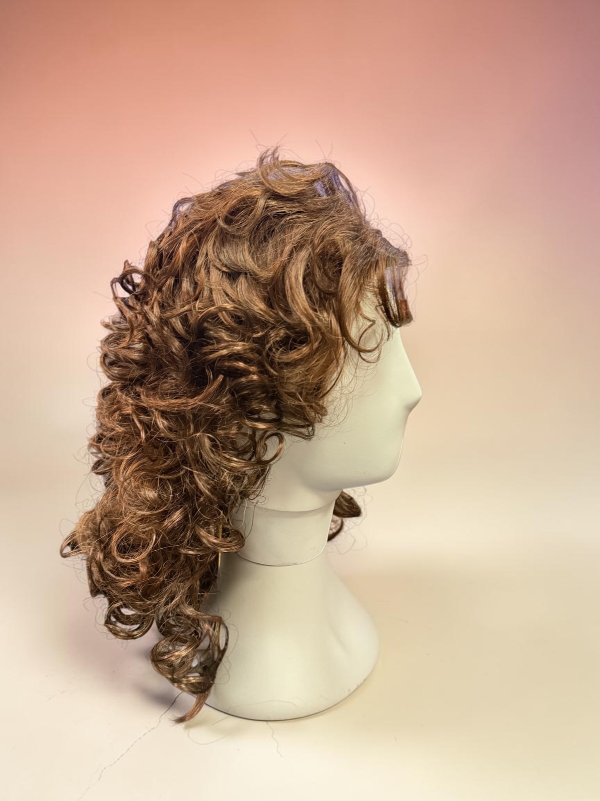 Jon Renau Illusions TERRA 807 Wig Curly Medium Brown Auburn 8/32 CURLY LONG