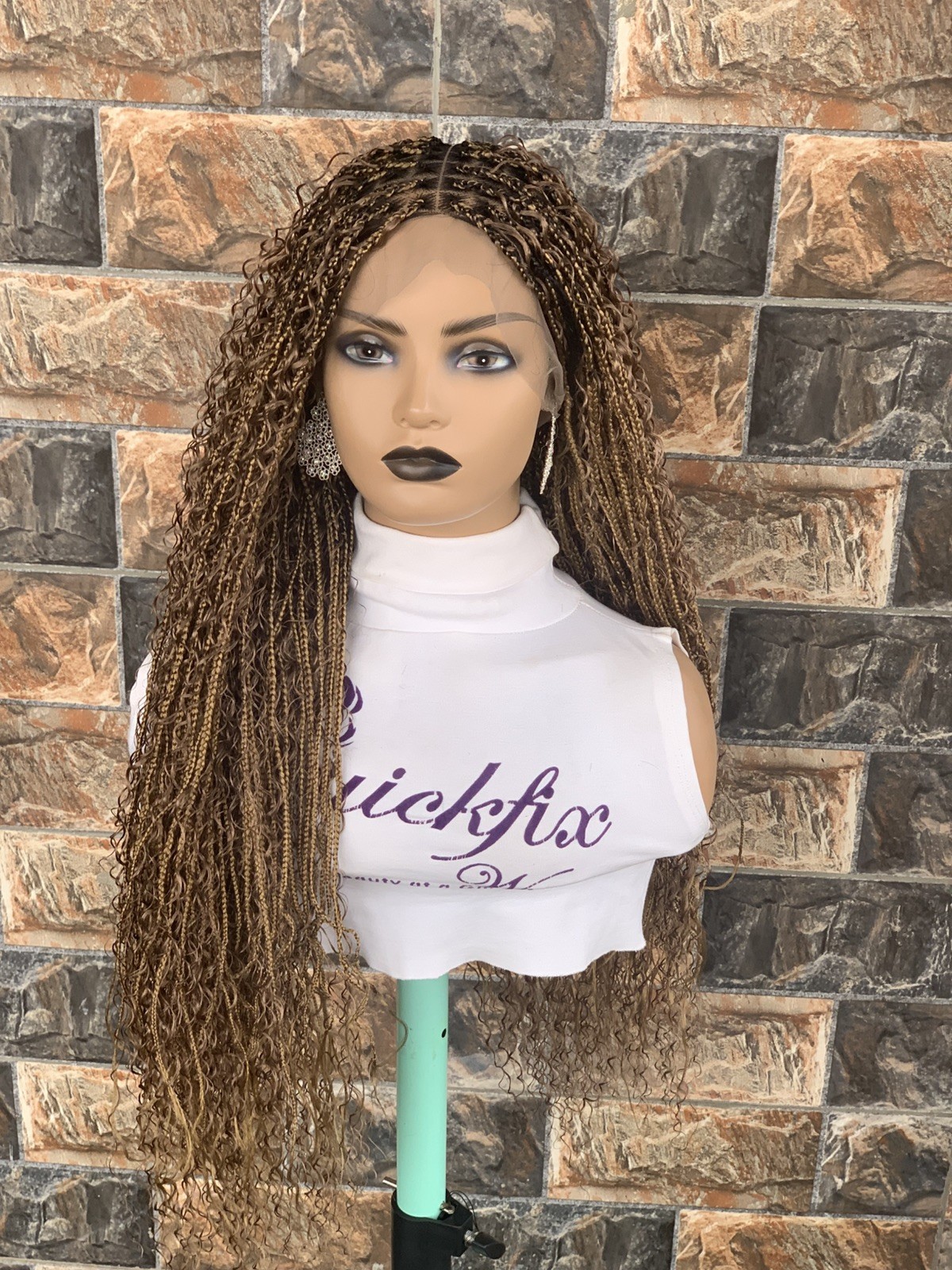 Tangle Free Boho Knotless Braided Wig Box braids Full lace braids wig Senegales