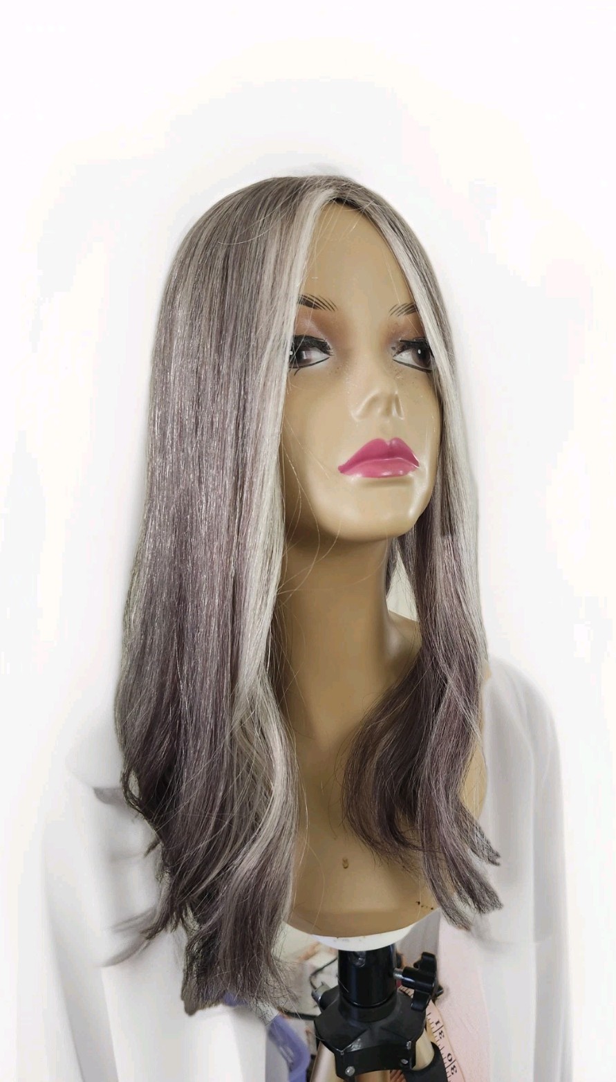 $200 (Full Price$920) DEPOSIT CUSTOM OERDER HUMAN HAIR SILKTOP GRAY TOPPER 18”