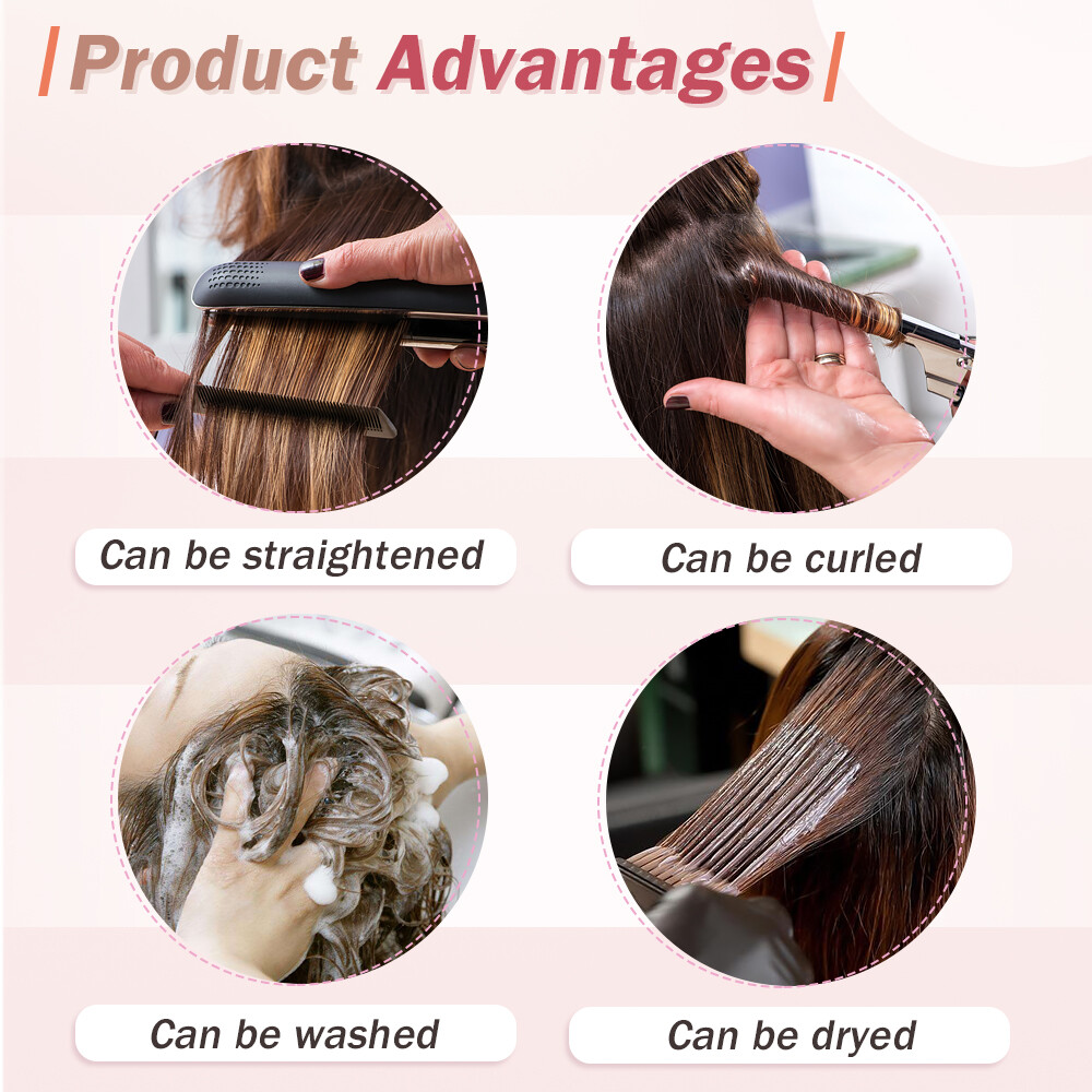One Piece Thick As Human Hair Clip In Hair Extensions Long Straight Wavy Curly