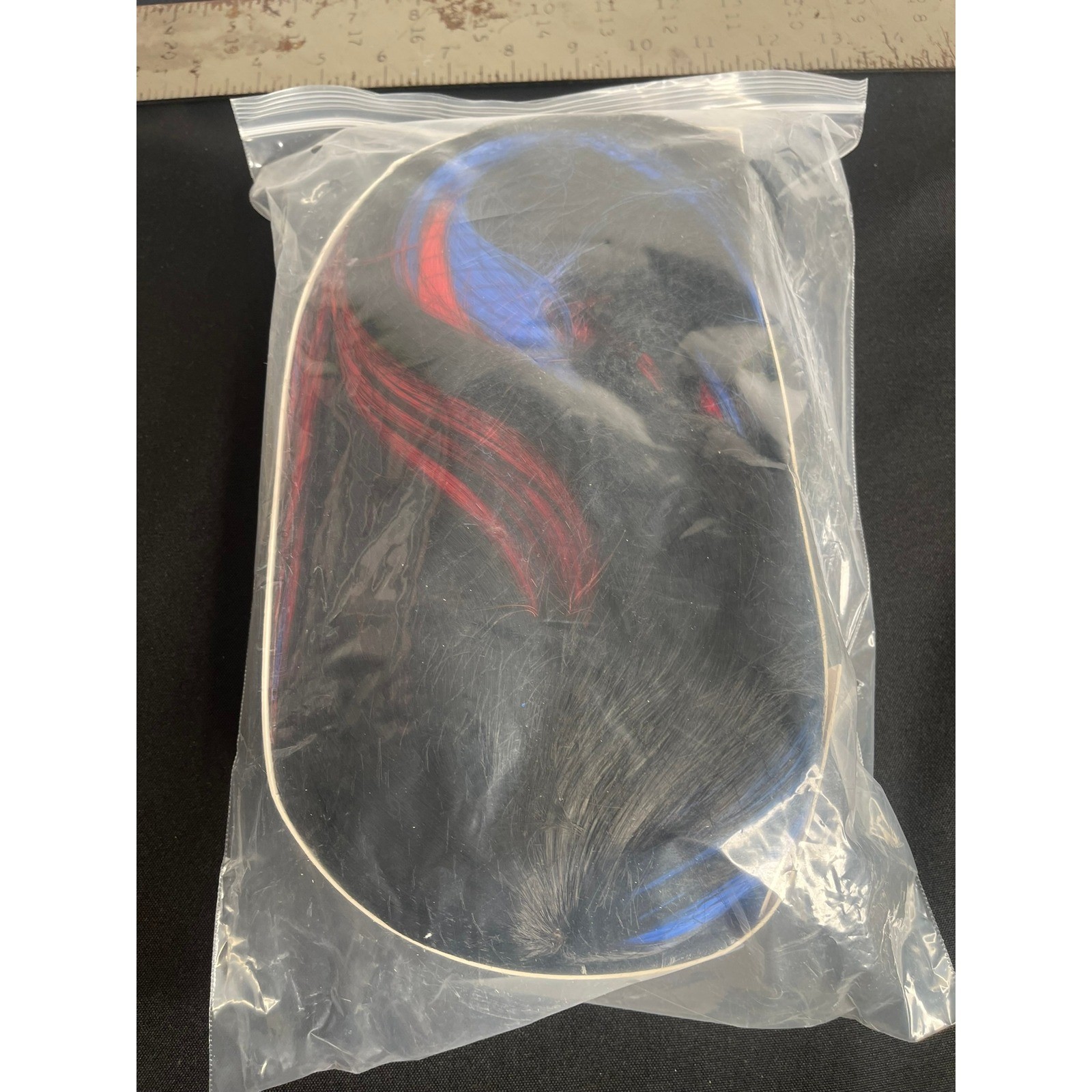 New Fashion Weaving Cap Clip In Hair Extension Red Blue Black Streaks