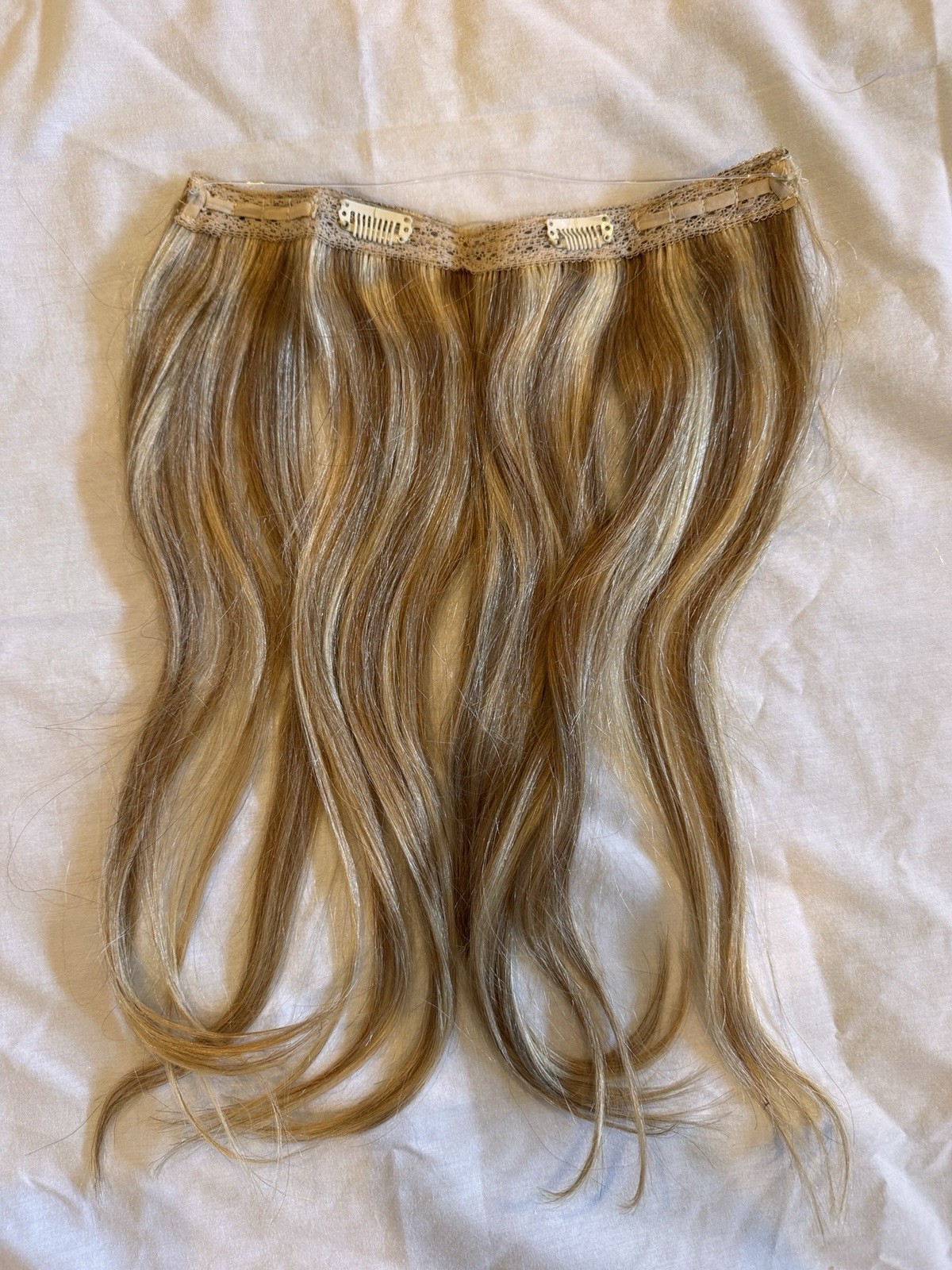 Human Hair Extension 16 Inch 12RP613R Golden Brown Mixed Bleach Blonde