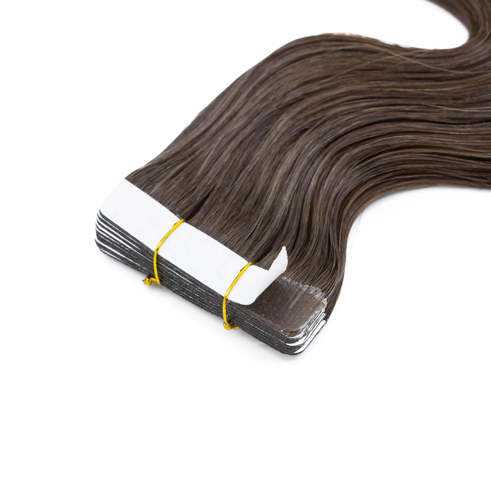 Hairro Tape In Hair Extensions Body Wave Human Hair 100G 40Pcs 18 Inch Cocoa
