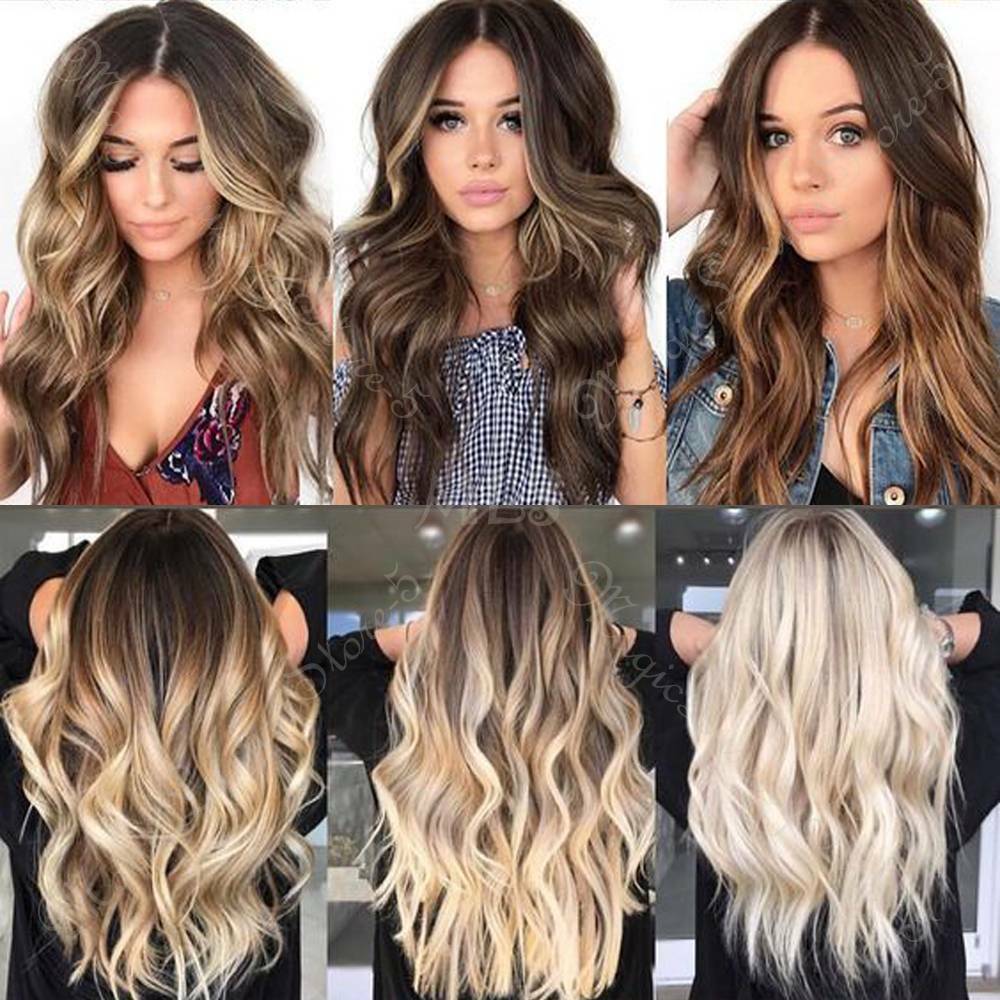Brazilian Thick Clip In Double Weft Full Head 100% Human Hair Extensions Remy US