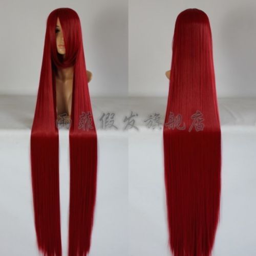 New！ Red fashion Universal long straight Cosplay Wig 120CM wigs