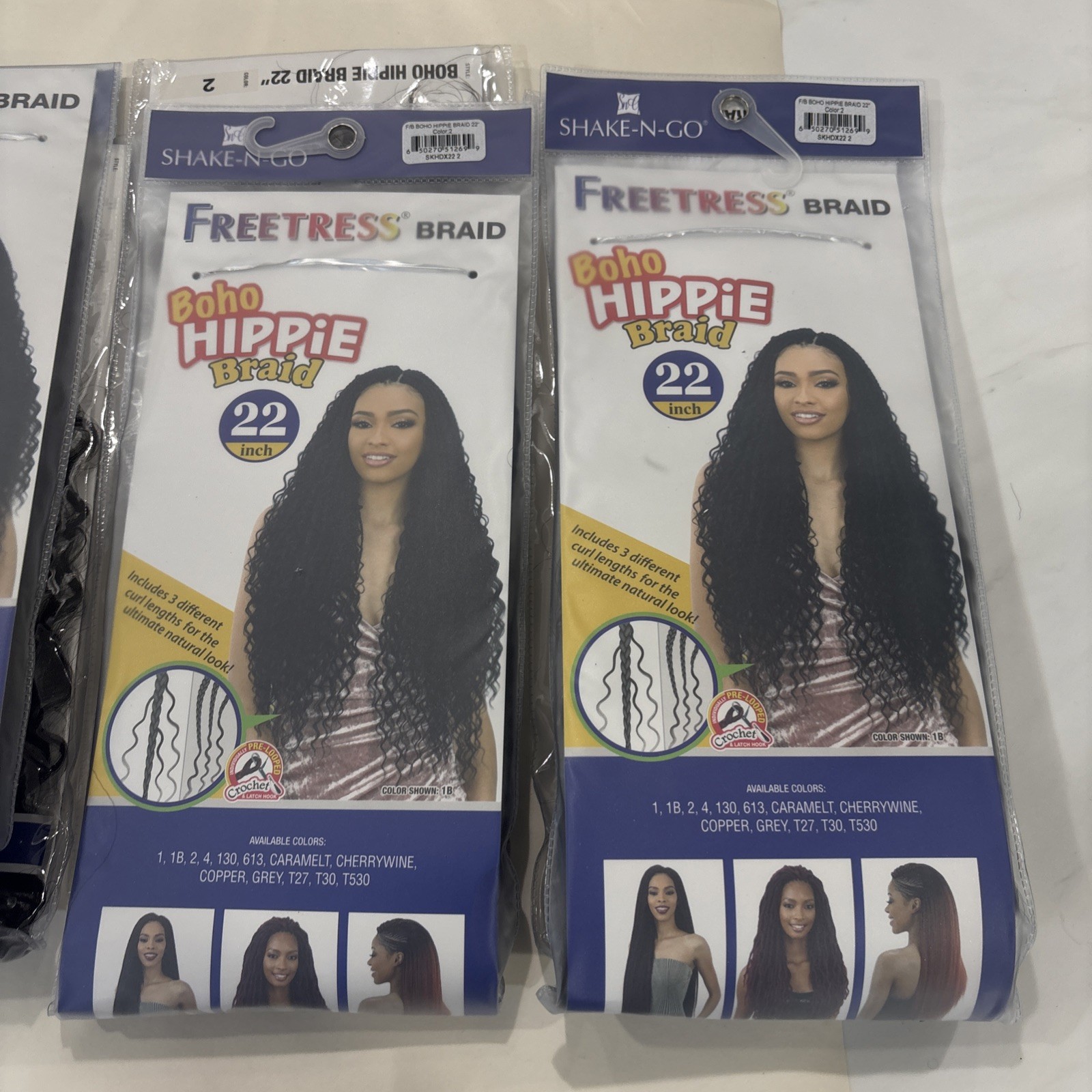 5-Pack – BOHO HIPPIE BRAID 22″ – FREETRESS SYNTHETIC BRAIDING HAIR – Dark Brown