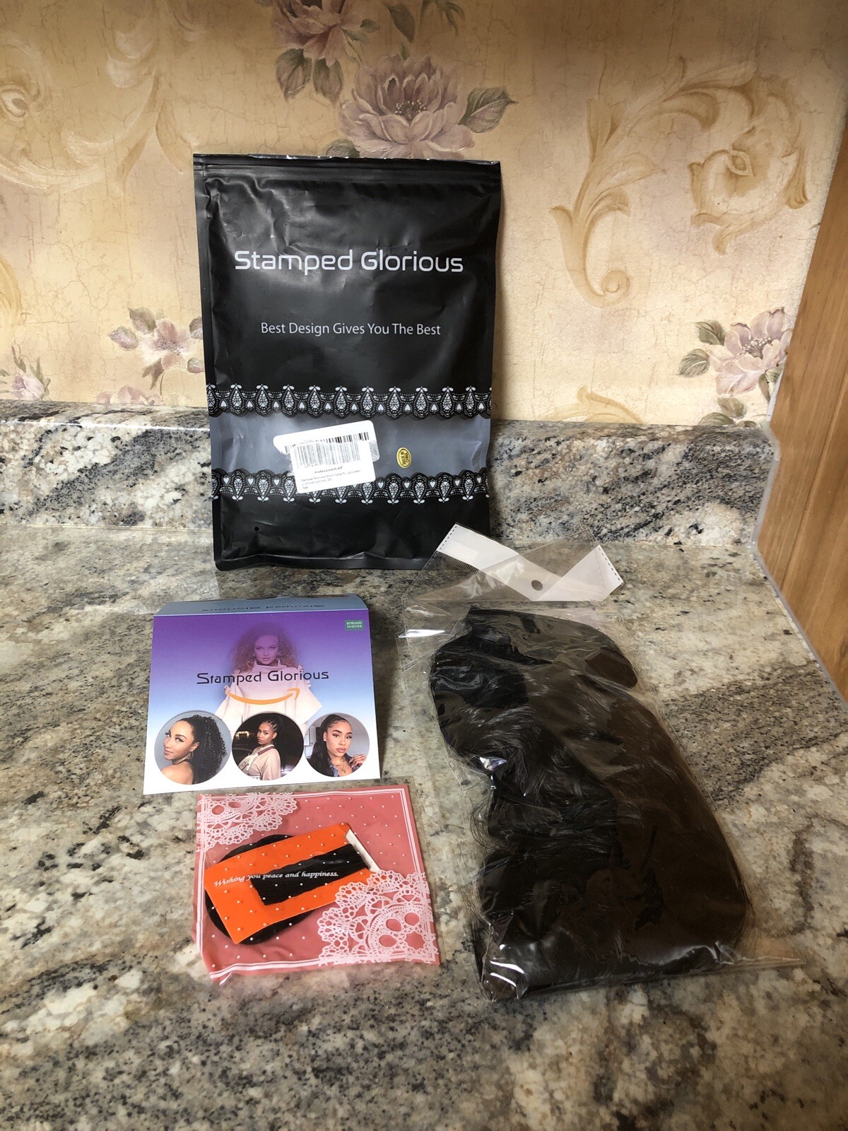 New Stamped Glorious Short Curly Hair 14” Black