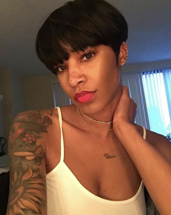 Human Hair Wigs Short Pixie Cut Wig For Black Women Machine Made Wigs