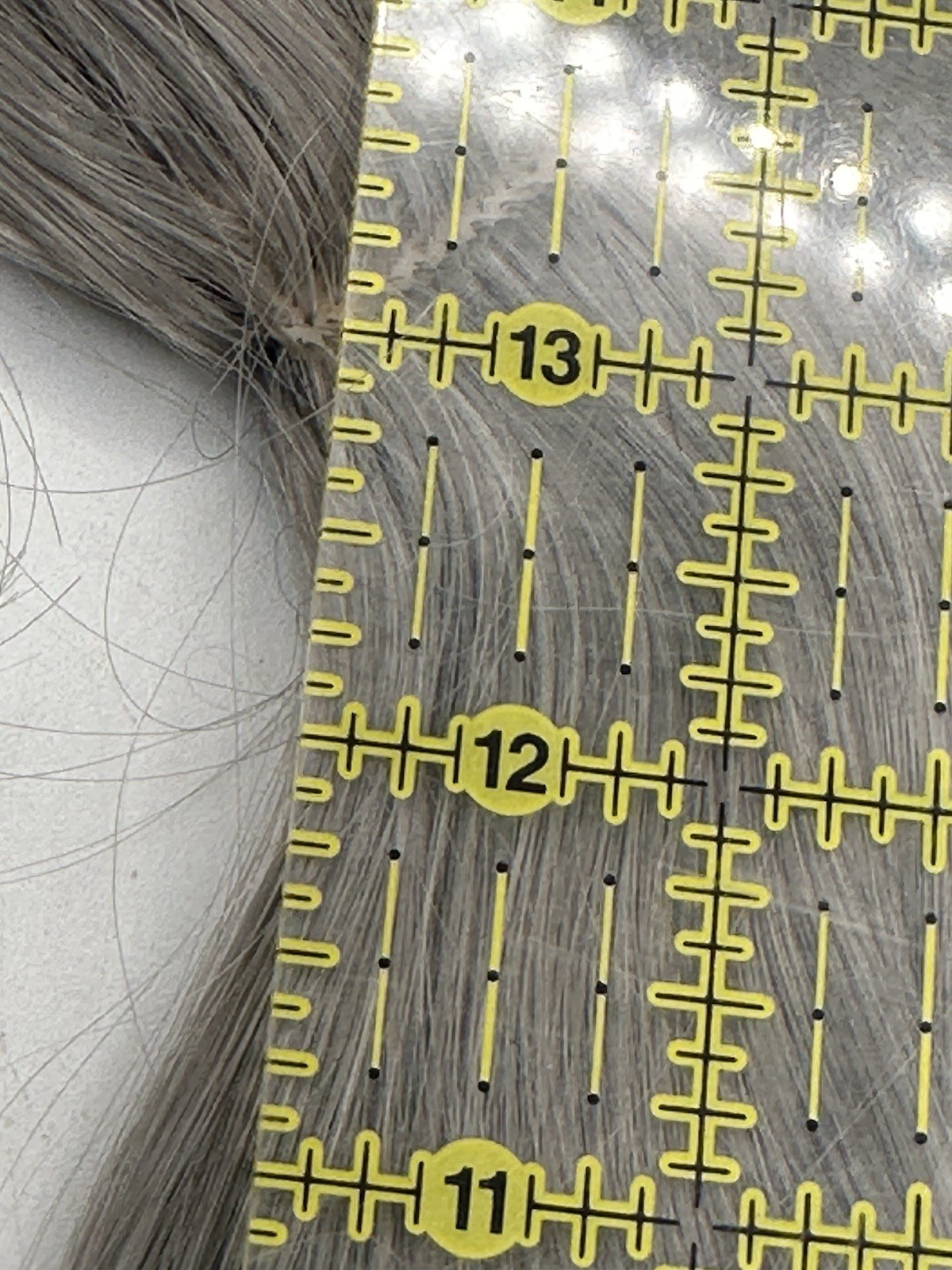 Crown Topper Wig Piece 13” From Part Blonde Gray Color