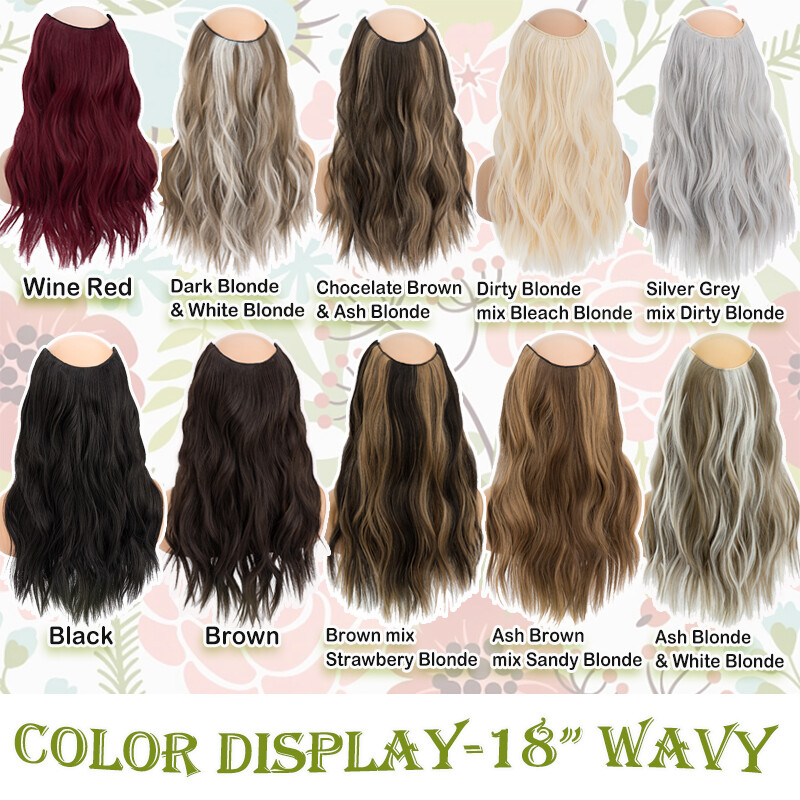 One Piece U Shape 5Clips in Hair Extensions Full Head Highlight Real As Human US