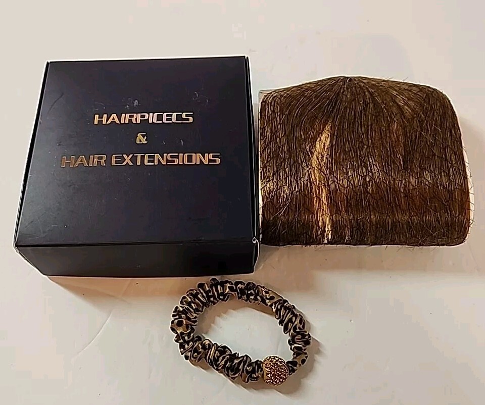 100% Human Hair Clip in Bangs Extension Front Hair Piece Light Brown Remy