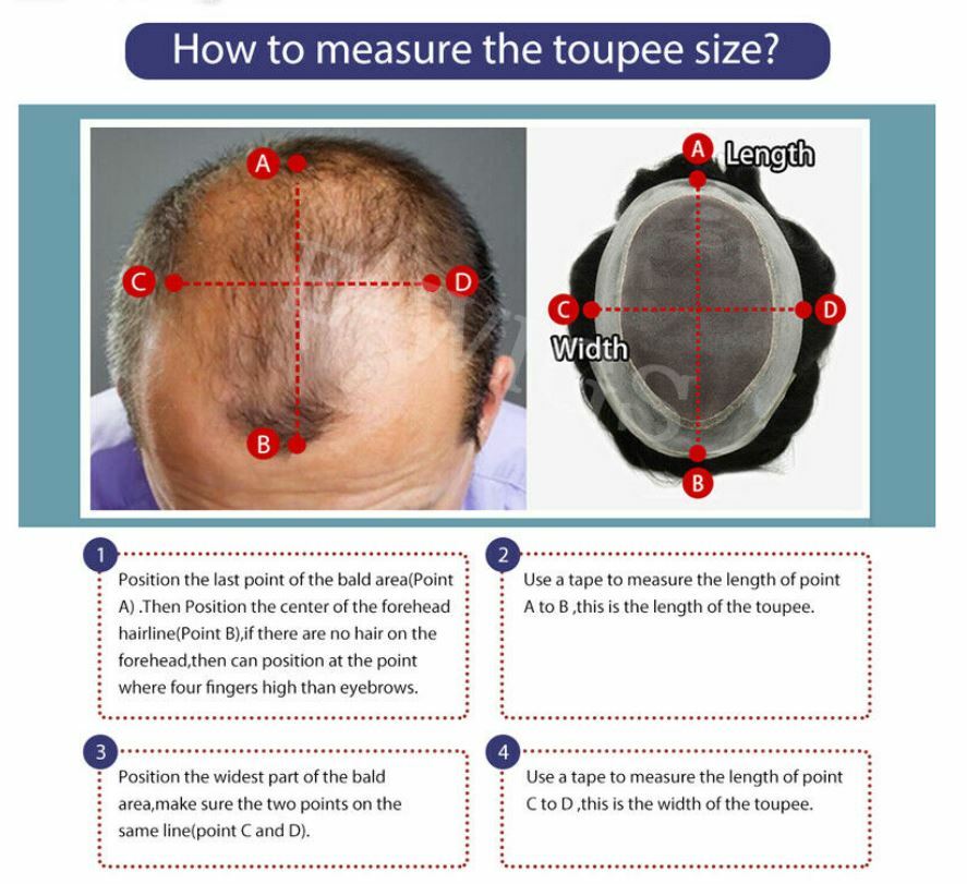 Mens Toupee Fine Mono Welded Mono Lace 100% Human Hairpiece for Men Wig P1-3-5