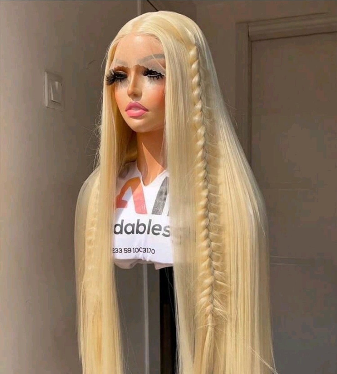 Honey Blond 613 Straight Lace Front Wigs Human Hair 250% HD Transparent Lace 30i