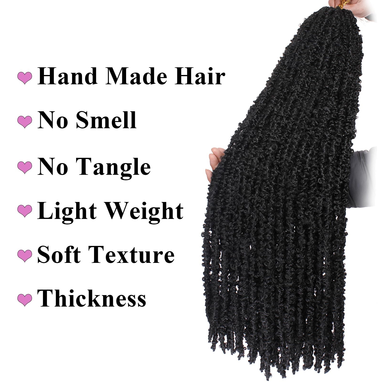Leeven 30″ Butterfly Locs Crochet Hair 6 Packs Distressed Pre-Looped