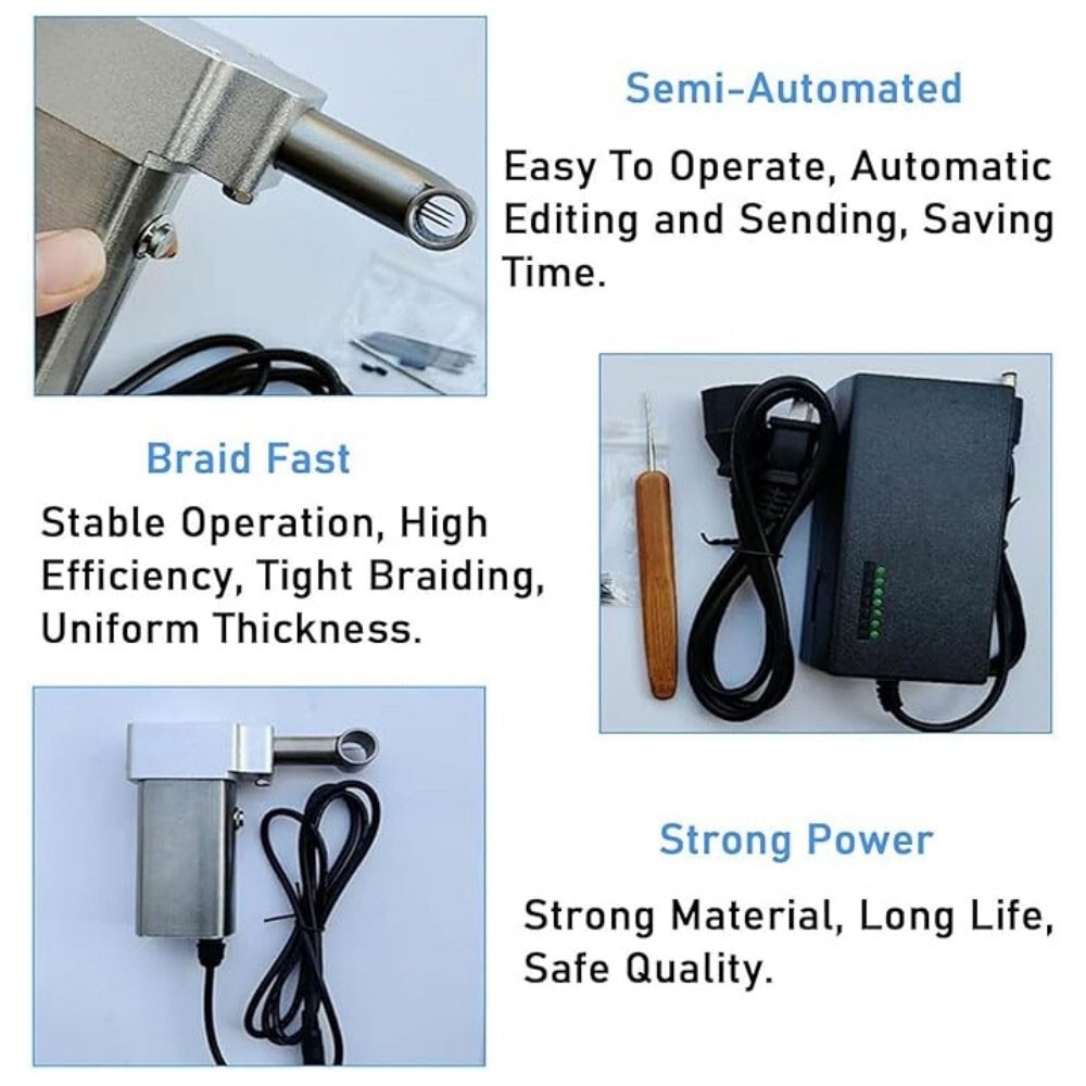 6/8/10MM Dreadlock Machine Crochet Braiding Electric Instant loc Machine 110220V