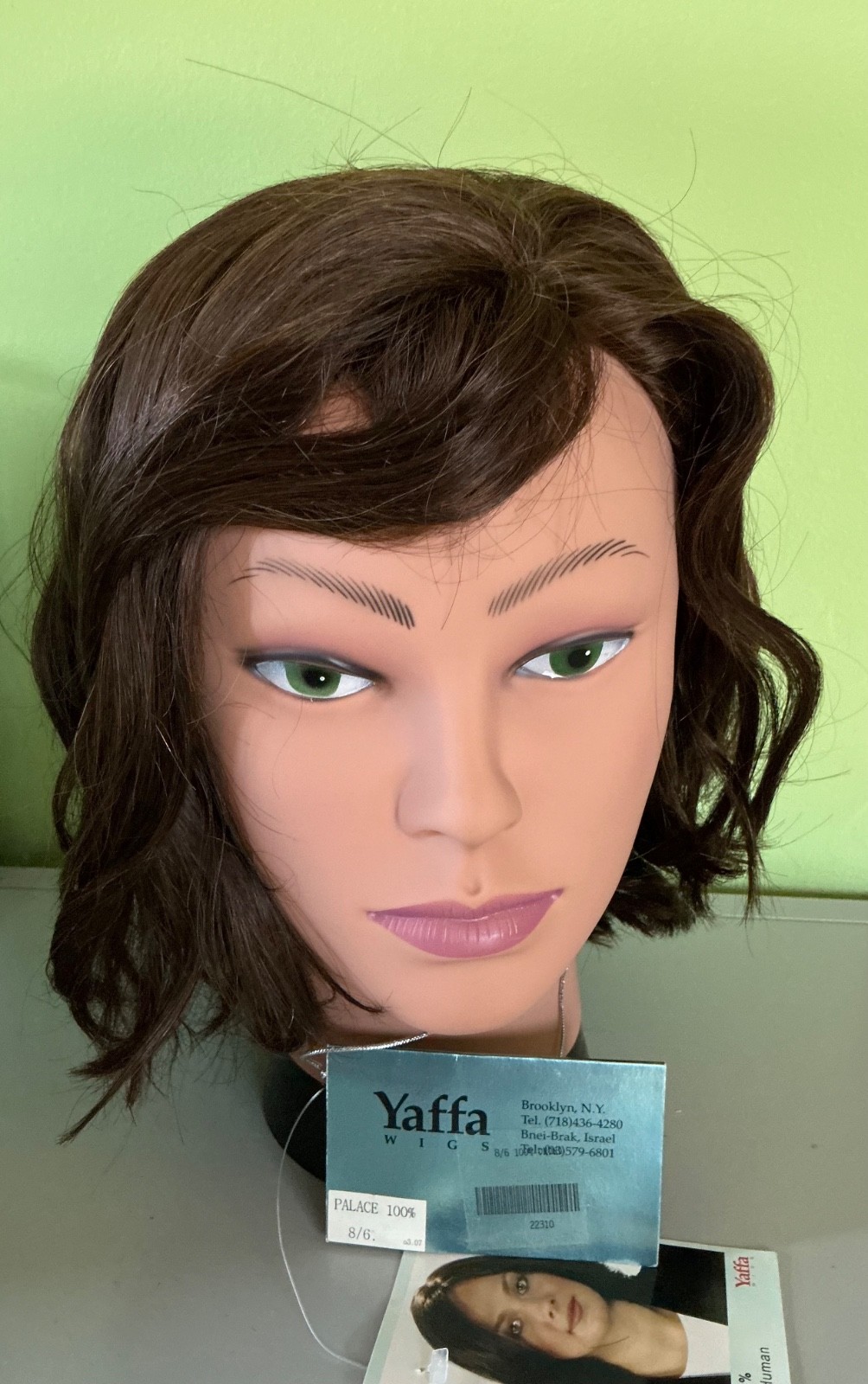 NIB Yaffa 100% Palace Collection Fine Human Hair Short Wig Color 8/6